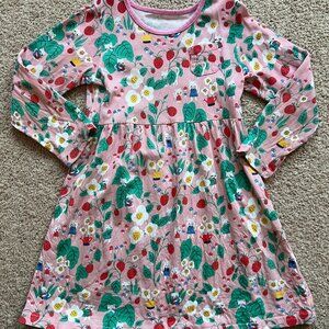 Cat and Strawberry Jersey Dress (Size 6-7Y)